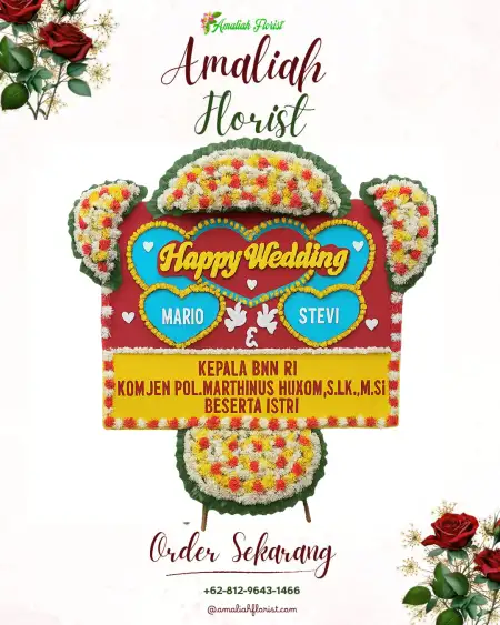 Papan Bunga Pernikahan Sumbercanting